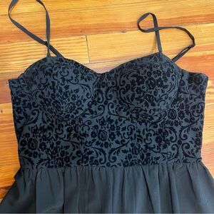Black Velvet Bustier Jumpsuit